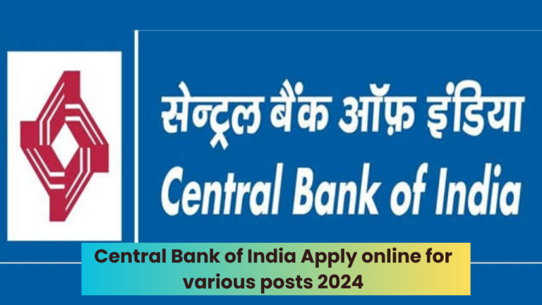 Central Bank of India Apply online